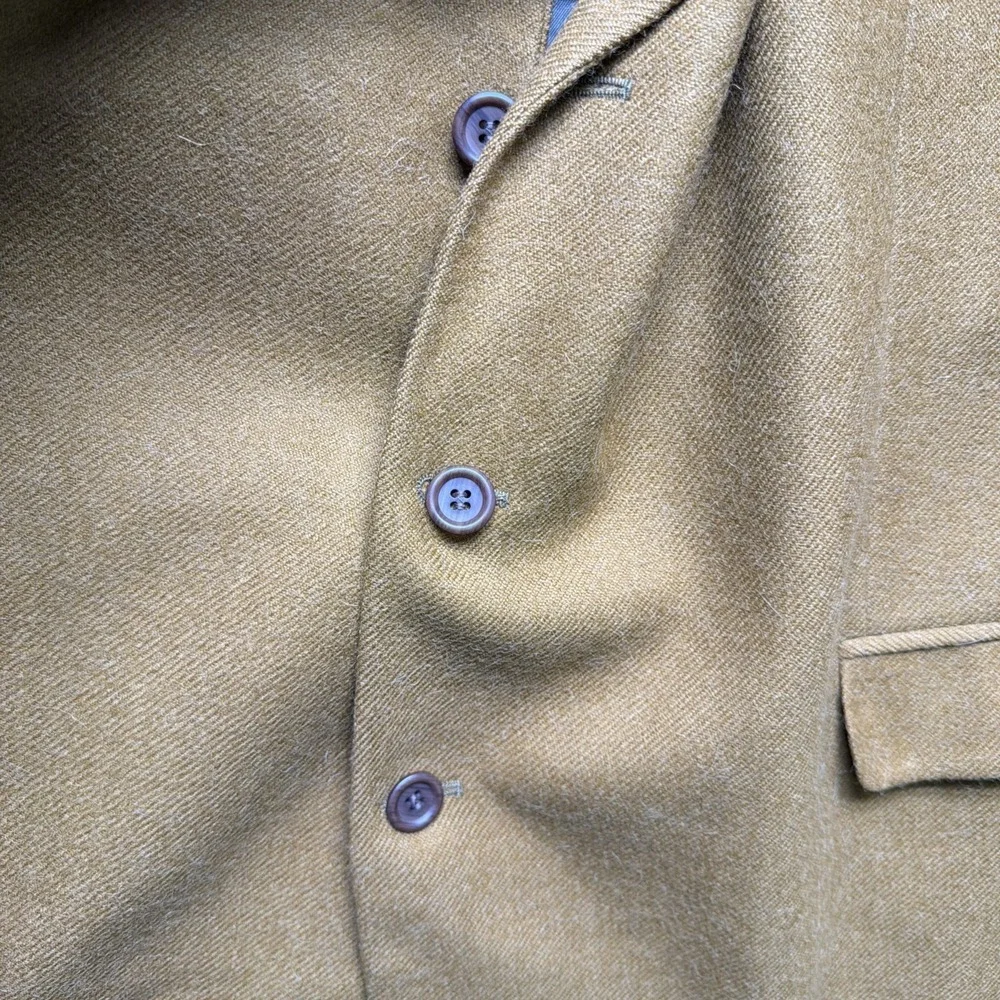 Alpaca Wool‎ Sport Coat Blazer Brown Mens 43R Made in Canada Classic Tailored